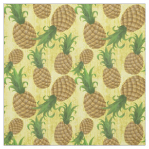 Tissu Aiguille tropicale hawaïenne Fruit Vintage Jaune