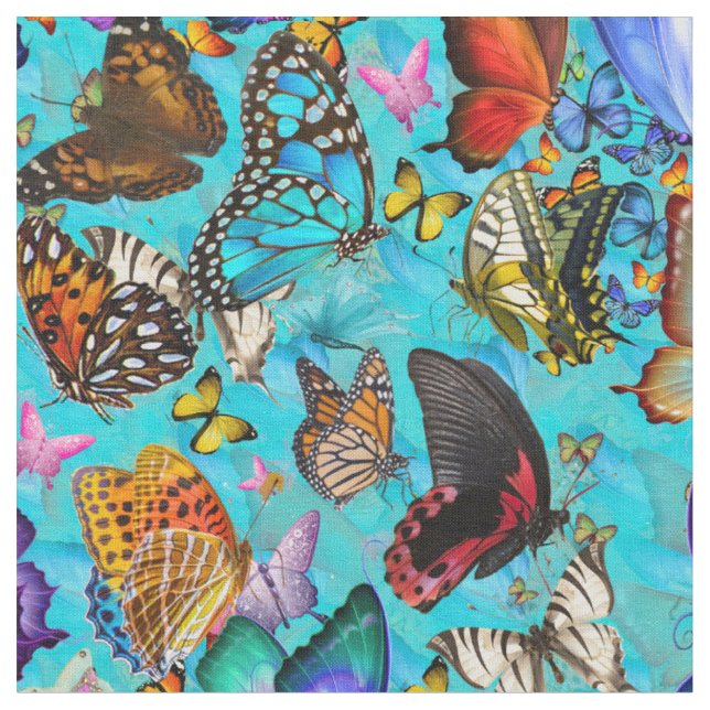 Tissu Ailes papillon Abstraites (Fermer)