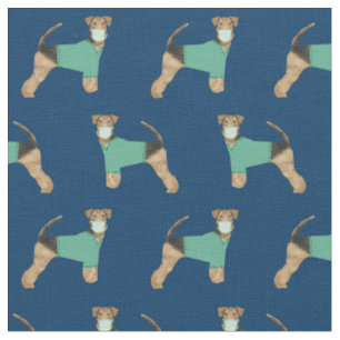Tissu Airedale Terrier dans la marine des maquis