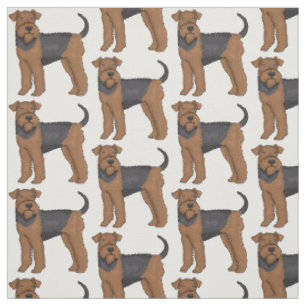 Tissu Airedale terrier dog cartoon