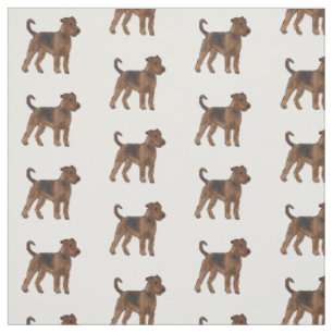 Tissu Airedale terrier dog cartoon