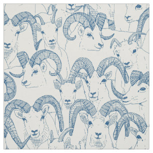 Tissu Alaskan Dall mouton classique perle bleue
