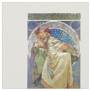Tissu Alfons Mucha Princezna 1911 Hyacinta