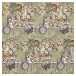 Tissu Alice Adventures in Wonderland Mad Tea Party