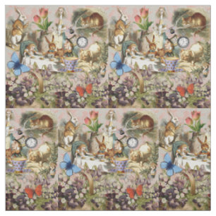 Tissu Alice au pays des merveilles Thé dansant Art