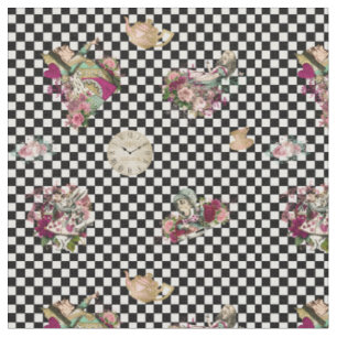 Tissu Alice en caractères du pays des merveilles sur
