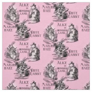 Tissu Alice en textile de rose du pays des merveilles