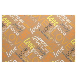 Tissu Alive Orange Gallery Love Words Art