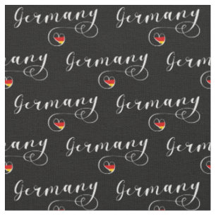 Tissu Allemagne Drapeau Coeur, Deutschland