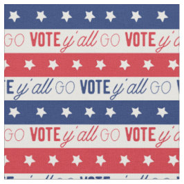 Tissu Allez voter, motif de l'électeur Y'all