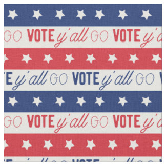Tissu Allez voter, motif de l'électeur Y'all