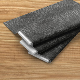 Tissu Alligator noir Faux cuir