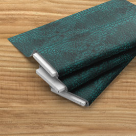 Tissu Alligator Turquoise Faux Cuir
