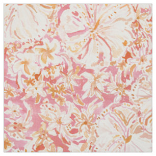 Tissu ALOHA aquarelle tropicale de pêche d'ÉTAT floral