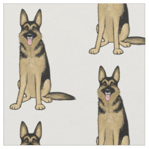 Tissu Amant mignon allemand d'animal familier du motif