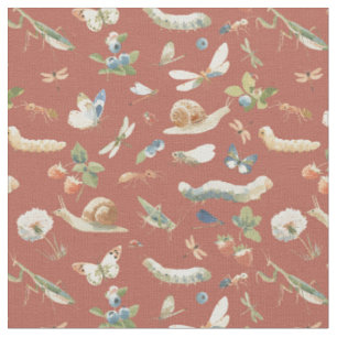 Tissu Amateur de bugs - pique-nique d'été avec Insectes