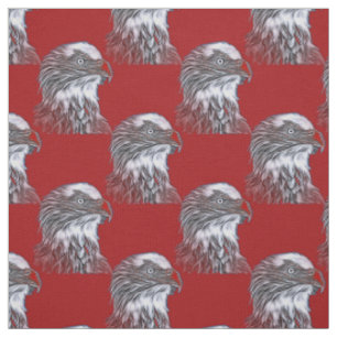 Tissu American Bald Eagle États-Unis Rouge