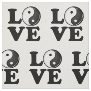 Tissu Amour dans le symbole brillant de Yin Yang