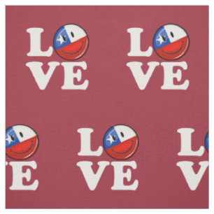 Tissu Amour de drapeau chilien de sourire du Chili