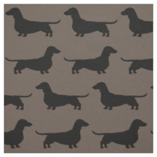 Tissu Amoureux des chiens de saucisse de motif de