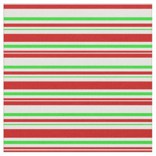 Tissu Amusant rouge, blanc, vert coloré inspiré Noël