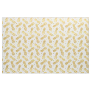 Tissu Ananas Glitzy en or