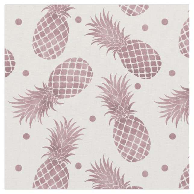 Tissu Ananas roses d'or (Fermer)