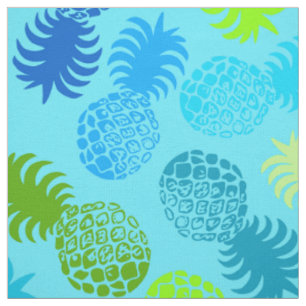 Tissu Ananas tropical hawaïen de Momona