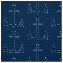 Ancre nautique Motif Marine Bleu