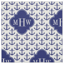 Ancres de la Marine Bc blanc, Marine 3 Monogramme 