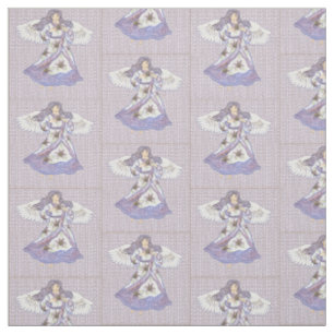 Tissu ange de fleur de lys chrétien