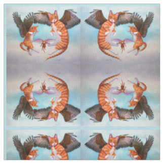 Tissu Angel Chat et Souris Fabricant miroir