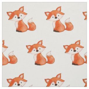 Tissu Animal mignon de région boisée de Fox de béb