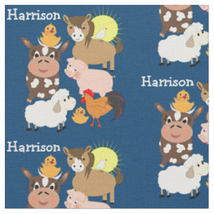 Tissu Animaux de la ferme de dessin mignons Enfants pers