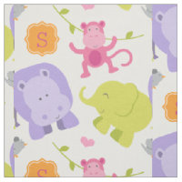 Animaux de la jungle rose mignons pour bébé fille