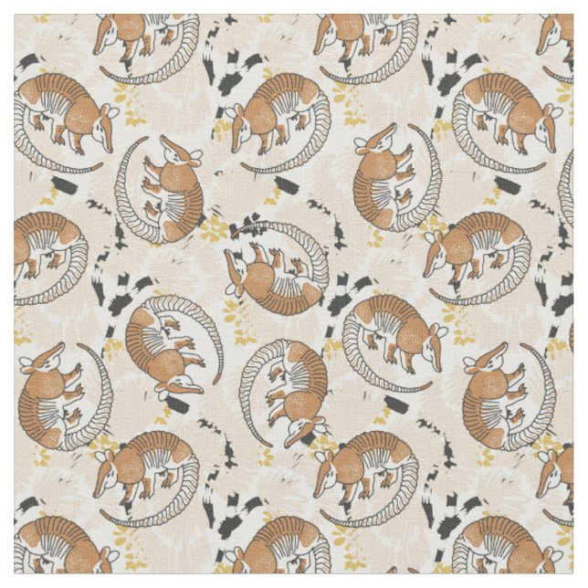 Tissu animaux exotiques ton neutre (Fermer)