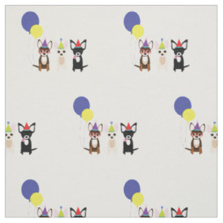 Tissu Anniversaire Chihuahua Fabric