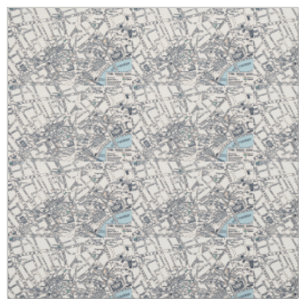 Tissu Antique West End Map Londres