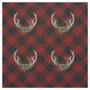 Tissu Antlers Russes Boho Deer   Floral de Noël