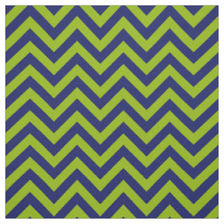 Tissu Apple Green Navy Blue LG Chevron Motif 12I