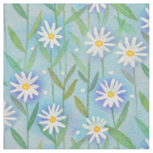 Tissu Aqua bleu bleu bleu blanc de la mer