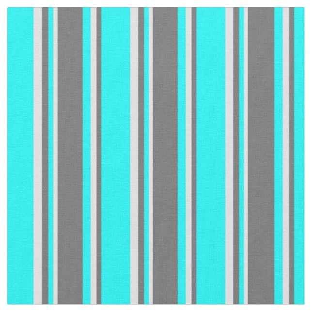 Tissu Aqua, Dim Grey et Lavender Stripes Motif (Fermer)