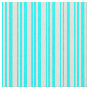 Tissu Aqua et Motif beige des tripes