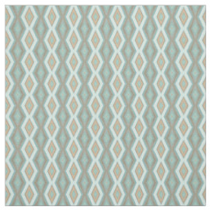 Tissu Aqua Turquoise Bleu Vert Brown Carrés tribaux