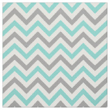 Aqua Turquoise, Dk Grey, Wht LG Chevron ZigZag Sz6