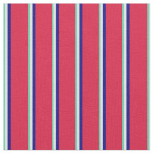 Tissu Aquamarine, Cyan clair, Bleu et Crimson