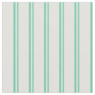 Tissu Aquamarine et Motif rayé jaune clair