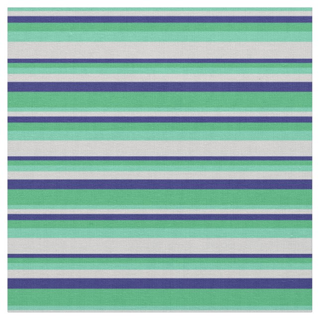 Tissu Aquamarine, gris clair, bleu nuit et vert mer (Fermer)
