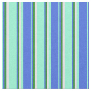 Tissu Aquamarine, Royal Blue, Forest Green et Lavender