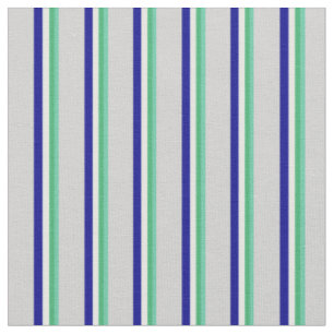 Tissu Aquamarine, Vert, Crème à la menthe, Bleu et gris
